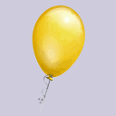 Un ballon, semi transparent