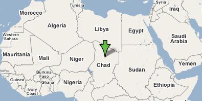 Emplacement de la dépression de Bodélé au Tchad