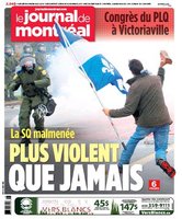 Couverture du Journal de Montréal le 6 mai 2012