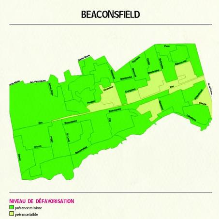 carte de la défavorisation des familles, Beaconsfield