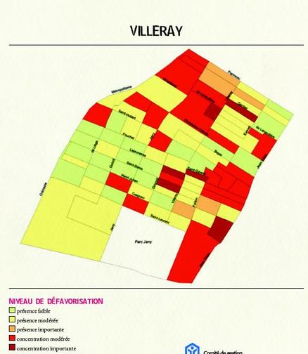 carte de la défavorisation des familles, Villeray